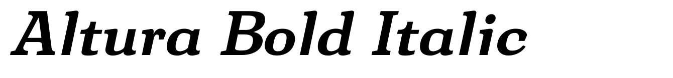 Altura Bold Italic